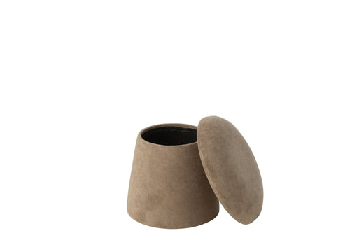 J-Line kruk Paddenstoel - hout - greige - small