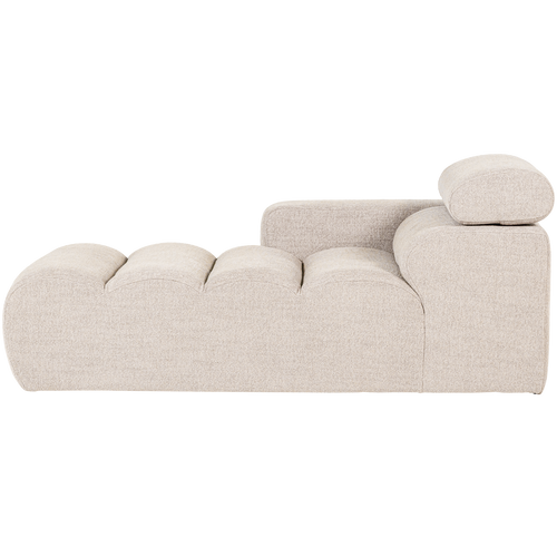 WOOOD chaise longue element arm links Novi - Polyester- Naturel - 86x109x173 - vtwonen shop