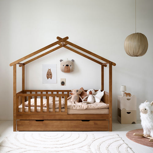 Petite Amélie Huisbed Maison - Peuterbed 80x160 cm - Bedhuisje - Walnoot - vtwonen shop