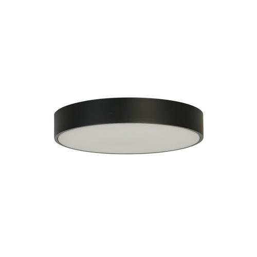 Searchlight Palma LED-plafondlamp, zwart polycarbonaat met witte diffuser