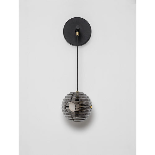 Nova Luce LAS Bolvormige wandlampen in zandzwart, goud en grijs, LED 13W 650lm 3000K