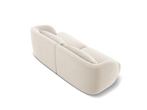 Cosmopolitan Design Bank Tulum 2-zits, flueel, lichtbeige - 90x180x70cm