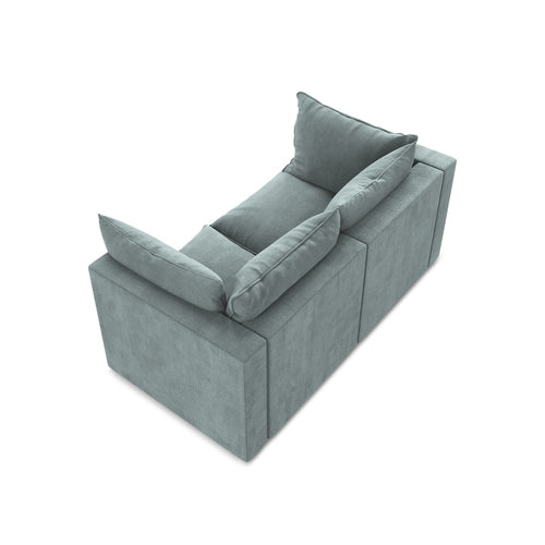 LaMiaSofa Tweezits modulaire bank Ravenna - textuurstof - jeans - 180x90x77