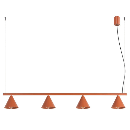 Sollux Lighting Kroonluchter NOX 4L rode oker - 122x14x215cm