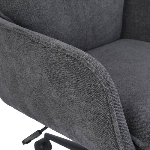 HOME DELUXE bureaustoel CORA geweven stof antraciet - in hoogte verstelbaar