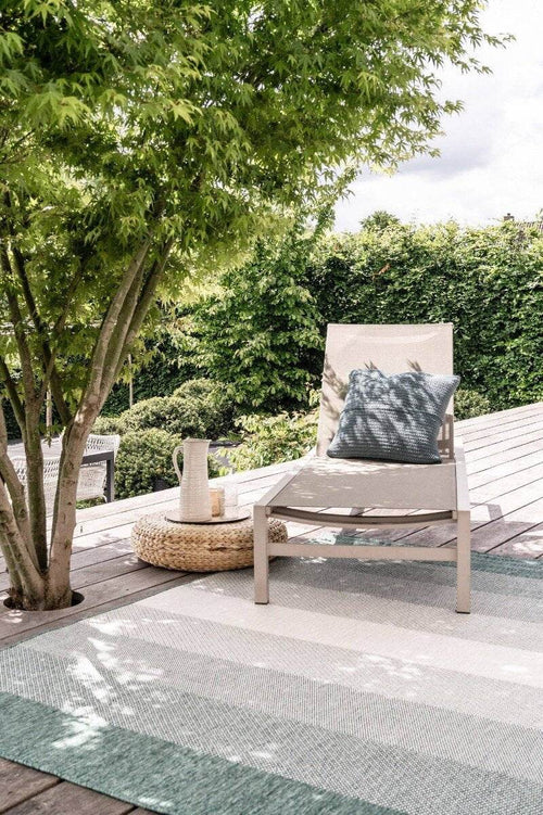 Buiten vloerkleed Boa - Groen/Wit - dubbelzijdig - EVA Interior - 240 x 340 cm - vtwonen shop