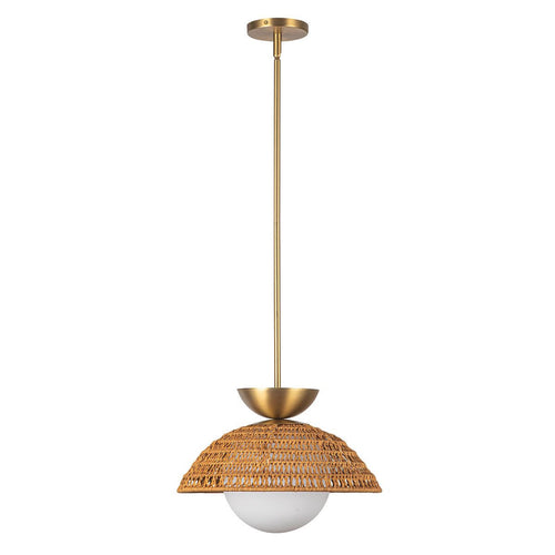 Kuppel-Pendelleuchte, modernes gebürstetes Gold, 1 x E27