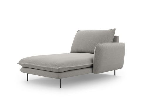 Cosmopolitan Design rechter chaise longue Vienna structurele stof, lichtgrijs - 170x110x95cm