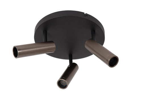 Lucide plafondspot GRADO - 3xGU10 (MR11) - Grijs ijzer