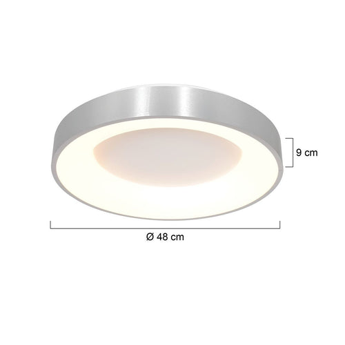 Steinhauer plafondlamp Ringlede - 1 lichts - 48x 9 cm - zilver - vtwonen shop