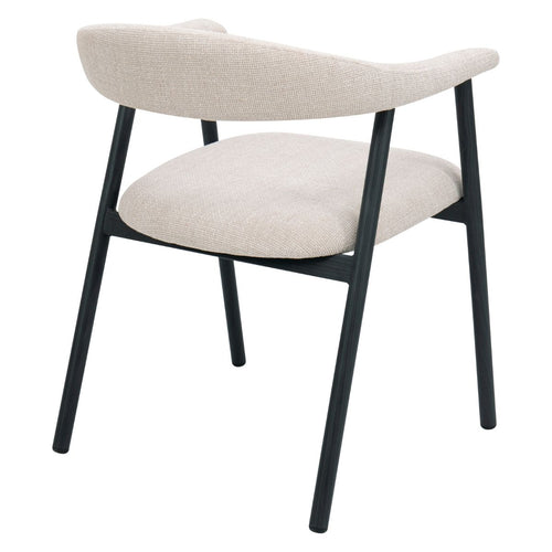 Giga Meubel Eetkamerstoel Mila - Beige/Zwart - 56x54x76cm - Set van 2 - vtwonen shop