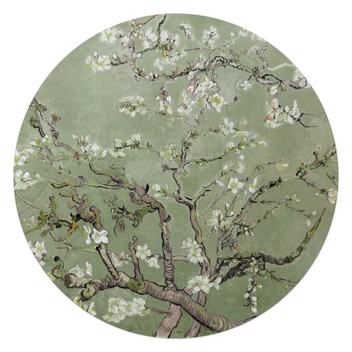 Reinders Van Gogh amandelbloesem glasschilderij -  groen - woonkamer - Ø 70cm