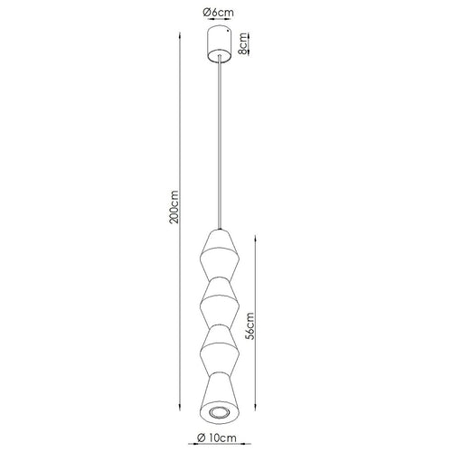 Sollux Lighting Hanglamp KUBBE groot R - 10x10x200cm
