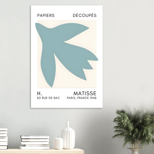 Artfulprints  Matisse – Shapes in the air turquoise   poster 50x70 cm - vtwonen shop