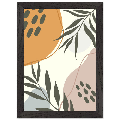 Artfulprints Poster met Lijst Boho – Floral play   - A4 21x29.7 cm - Meerkleurig
