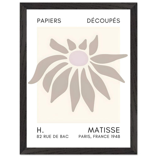 Artfulprints Poster met Lijst Matisse – Deep sea dance grey   - 30x40 cm - Grijs