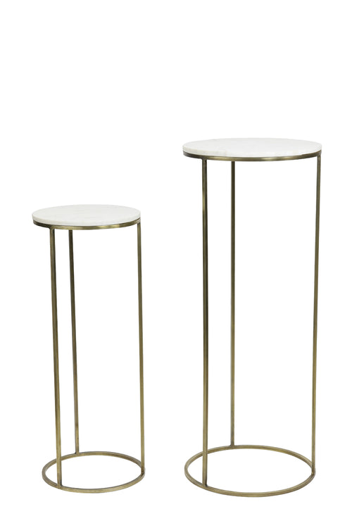 Light & Living zuil RICARDO - Ø41x102cm - wit - Set van 2