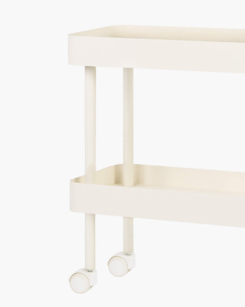 noo.ma Nolle Console 2-tier, metalen console 60 x 30 x 57,5 cm - Piazza Beige