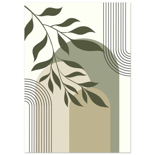 Artfulprints  Boho – Olive lines   poster A4 21x29.7 cm - vtwonen shop