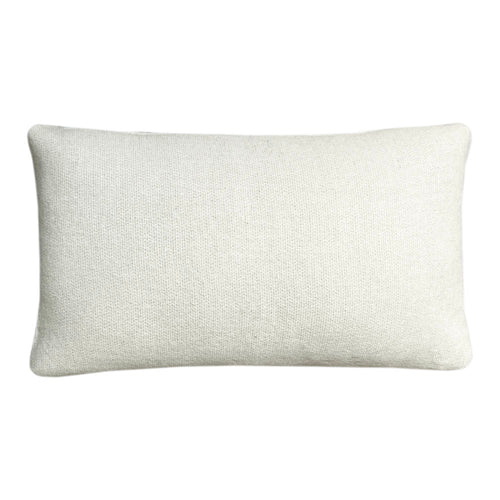 Malagoon kussen - beige dubbelzijdig - 35x60cm gerecycled wol
