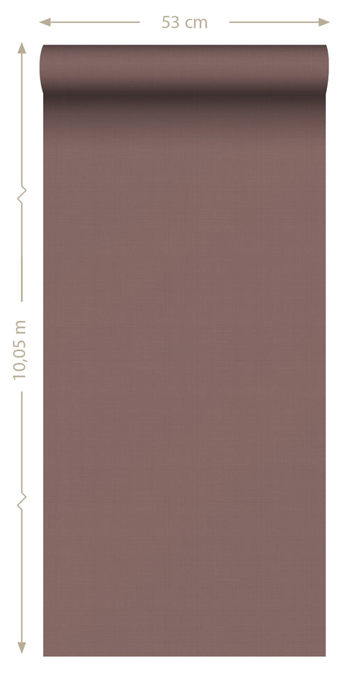 ESTAhome behang linnenstructuur mauve paars - 53 cm x 10.05 m - 131125 - vtwonen shop