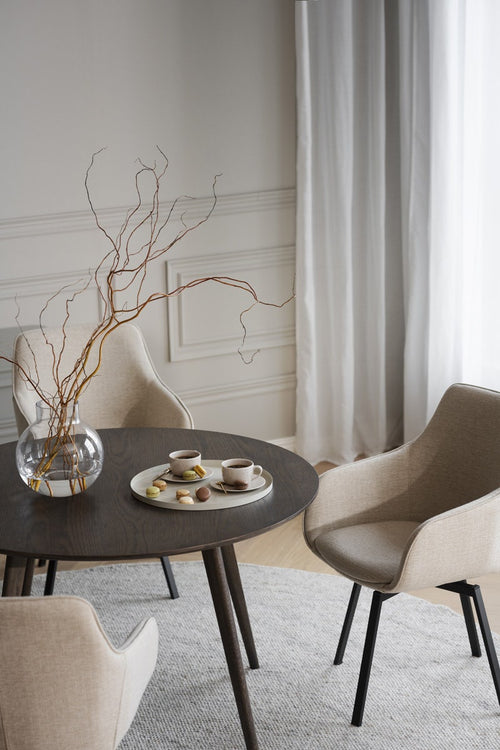 Rowico Home Yumi Ronde Houten Eettafel Ø 115 - Donker Eiken - vtwonen shop