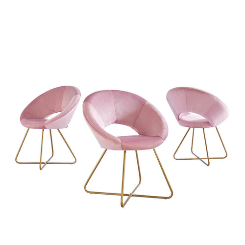 Home Deluxe Fluwelen stoel SELESA Roze - vtwonen shop