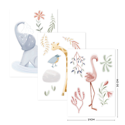 Little Dutch Muurstickers Blooming Safari