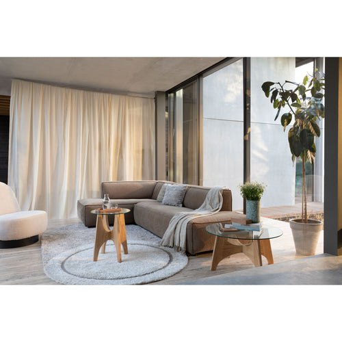 Zuiver Fat Freddy Rib Bank Links Karamel/ Bruin - vtwonen shop