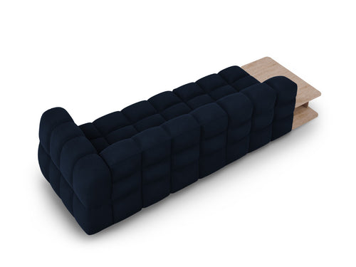 Cosmopolitan Design linker modulaire bank Sky 4-zits, flueel, koningsblauw - 102x297x70cm