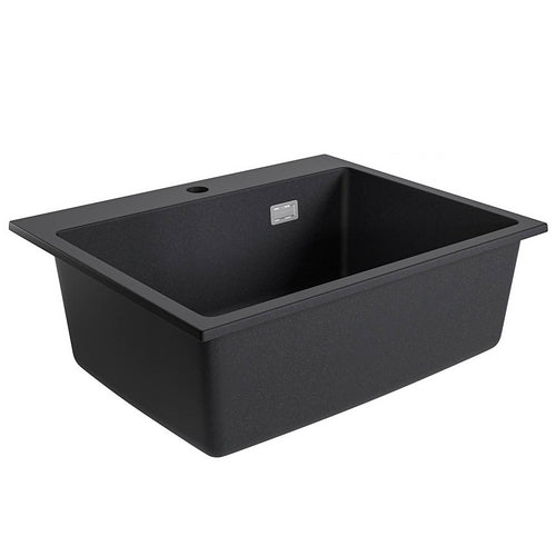 LOMAZOO spoelbak Thiago - opbouw - graniet - zwart - 55 x 45 cm