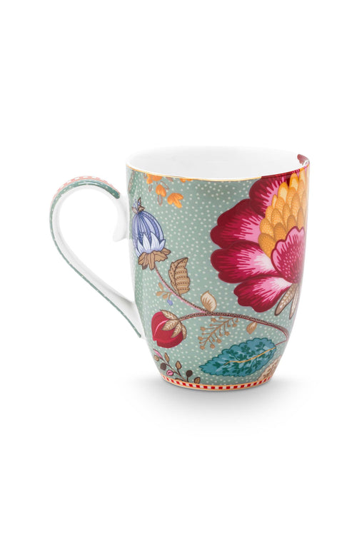 Pip Studio Mokken - Blooming Tales - Lichtblauw - 365ml - Set van 2