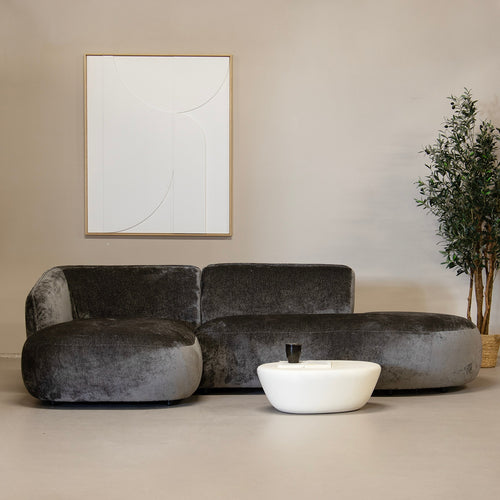 Giga Meubel Chaise Longue Bank Marseille - 2,5-Zits - Mokka