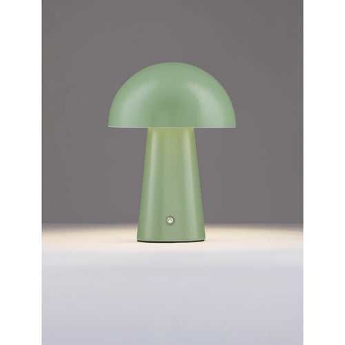 Nova Luce ANDE Geïntegreerde LED-tafellamp, matgroen, aanraakgevoelig, dimbaar, 2W 129lm 3000K, USB-aansluiting