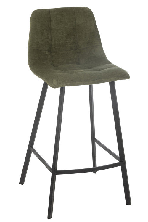 J-Line barstoel Kent - metaal/polyester - groen