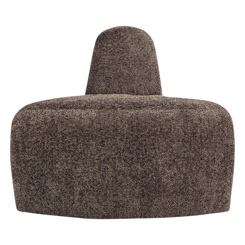 WOOOD eetbank hoek rond rugleuning Mojo Base - Wollig - Bruin - 83x76x76