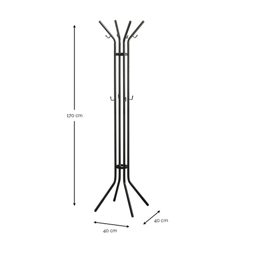 Spinder Design kapstok Jessy - Zwart - 12 haken