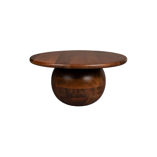 Dutchbone Oblivian Salontafel Rond 70 cm Mangohout - Bruin - vtwonen shop