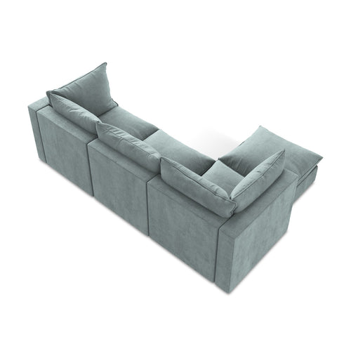 LaMiaSofa hoekbank links Ravenna - textuurstof - jeans - 255x165x77