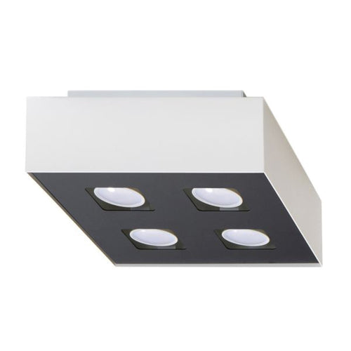 Sollux Lighting Plafondlamp MONO 4 wit - 24x24x11cm