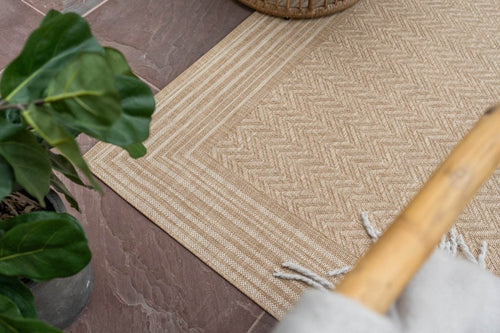Interieur05 Jute buitenkleed Naturel Visgraat Border - 160 x 230 cm - vtwonen shop