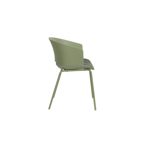 Housecraft Living Jessica Eetkamerstoelen Armleuning Groen - Set van 4