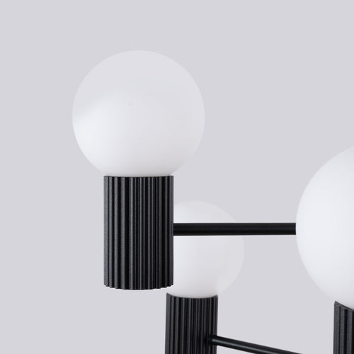 Sollux Lighting Kroonluchter HALO 6 zwart - 64x64x230cm