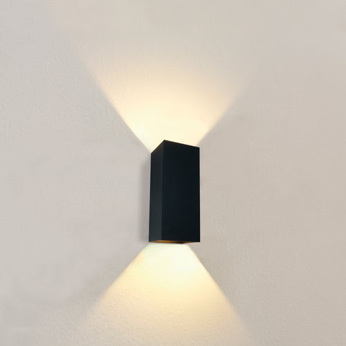 Artdelight wandlamp Dante - 2 lichts - 9  x 24   cm - zwart