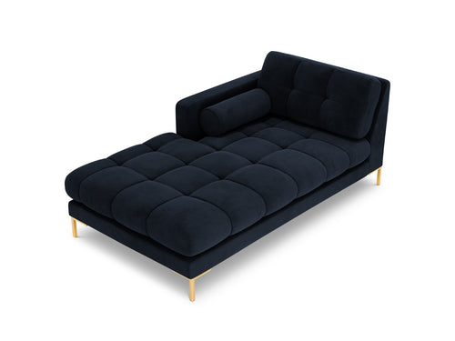 Cosmopolitan Design linker meridiaan Bali flueel, donkerblauw - 185x102x75cm