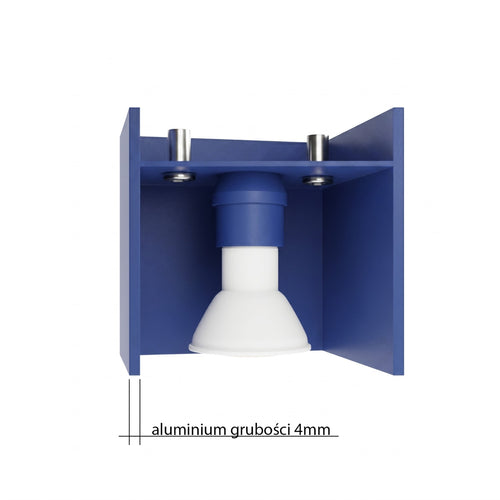 Sollux Lighting Wandlamp QUAD 1 ultramarijn - 10x12x10cm