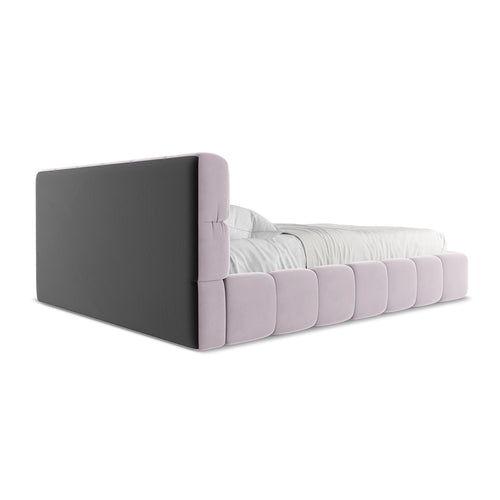 LaMiaSofa Bed met opbergruimte Roma - velours - lavendel - 180x228x82