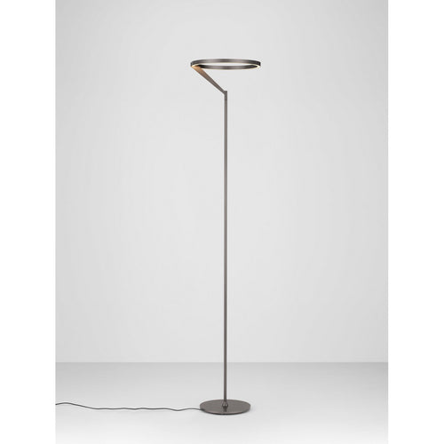 Nova Luce TILIA  Tilia LED-vloerlamp met geïntegreerde afwerking, mat nikkel, aanraakgevoelige dimbare LED-verlichting, 26W, 1149lm, 3000K