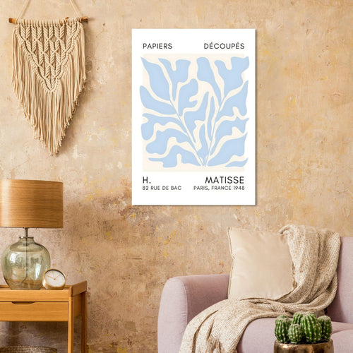 Artfulprints  Matisse – Seabed shapes light blue   poster 30x40 cm