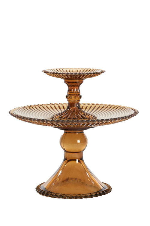 Light & Living etagere BURONDA - Ø25x23cm - bruin